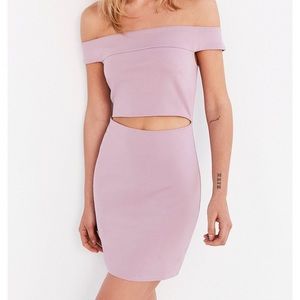 Silence + Noise Off the Shoulder Slashed Dress